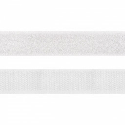 Velcro 20mm male + femelle Blanc