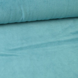 Tissu velours rasé pyjamas nicky Turquoise x50cm