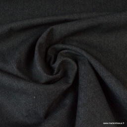 Tissu jean denim Lavé Noir