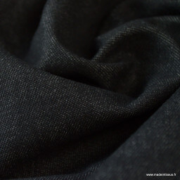 Tissu jean denim Lavé Noir
