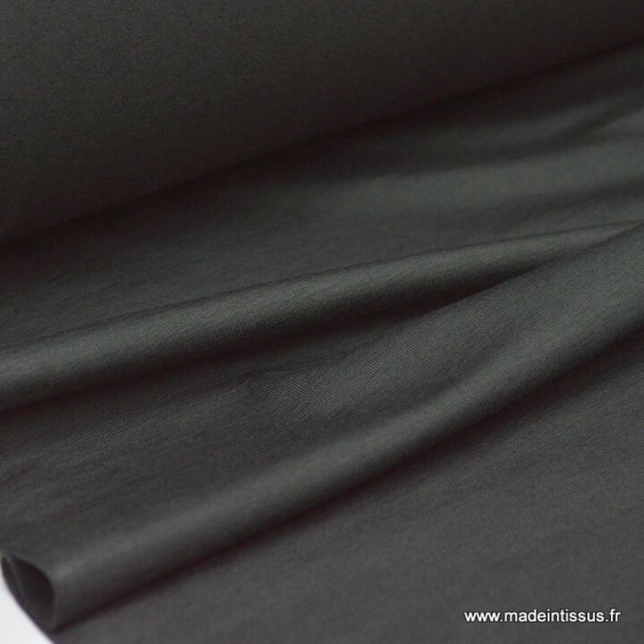 Jersey coton elasthanne noir en 160cm