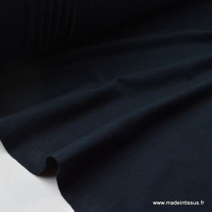 Jersey coton elasthanne marine en 160cm