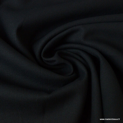 Tissu demi natté coton noir 145cm