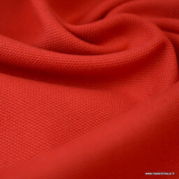 Tissu demi natté coton Rouge
