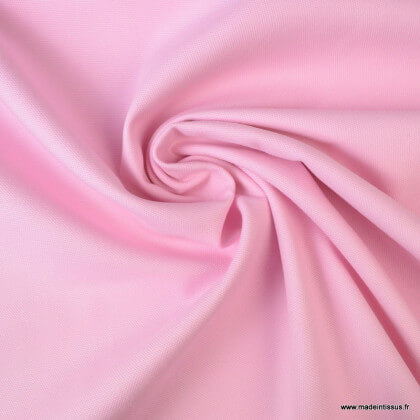 Tissu demi natté coton Rose