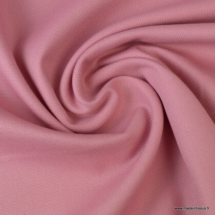 Tissu demi natté coton Vieux rose