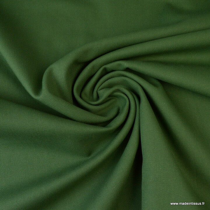 Tissu demi natté coton vert bouteille