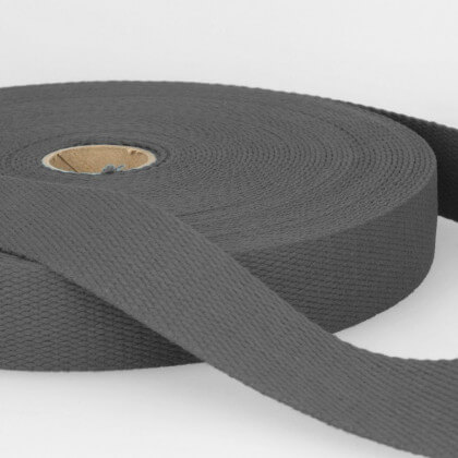 Sangle 30mm en coton pour sac coloris Gris Anthracite