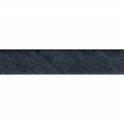 Biais replié 20 mm Jean en coton coloris Bleu
