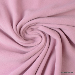 Tissu Micro polaire Rose Poudré