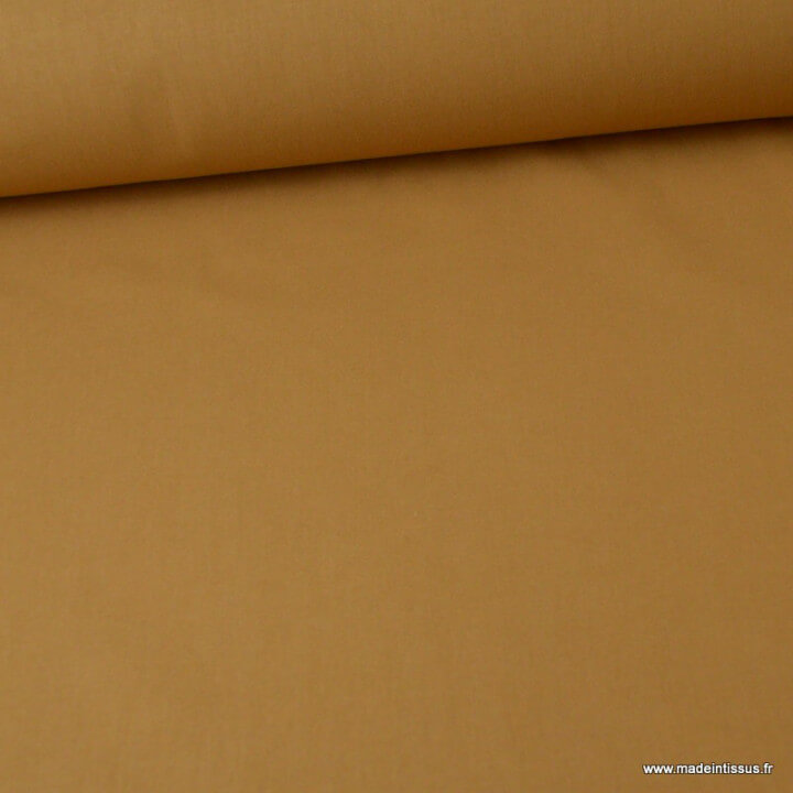 Tissu cretonne coton Camel - Oeko tex