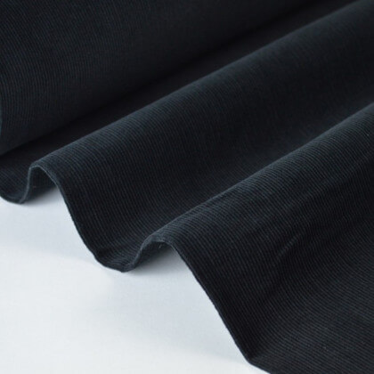 Tissu velours côtelé coton noir x50cm