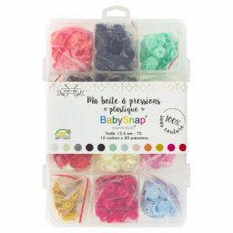 Coffret pressions BabySnap® plastique - 12 coloris
