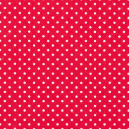 Tissu Popeline coton imprimé petit pois fond Rouge - oeko tex