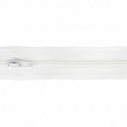 Fermeture éclair au mètre 25mm en nylon Coloris Blanc
