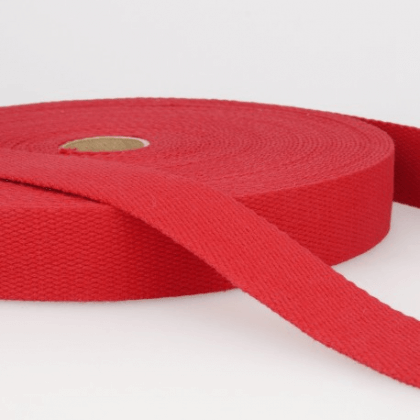 Sangle 30mm en coton pour sac coloris Rouge