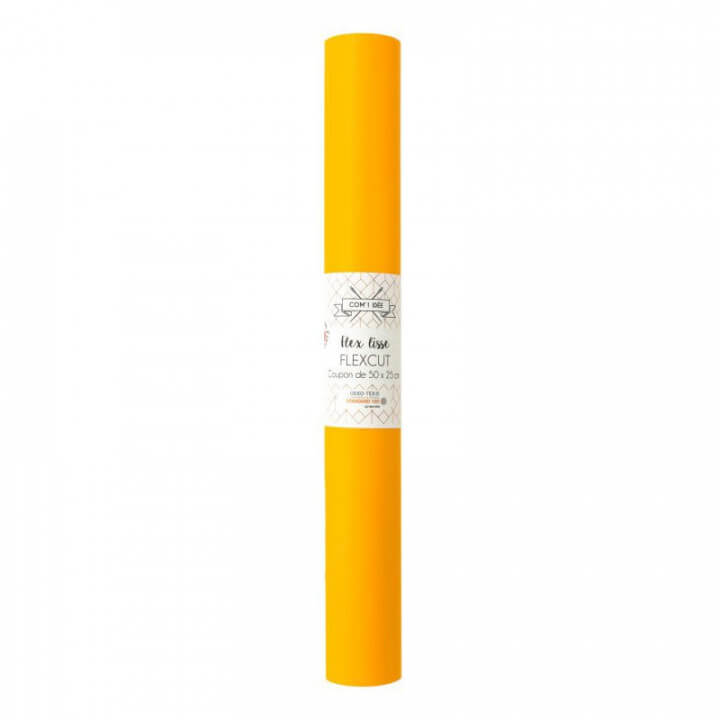 Flex Thermocollant - coupon 50 x 25 cm - Jaune moutarde
