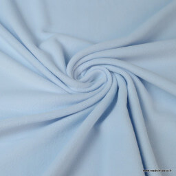 Tissu Micro polaire bleu Campanule - oeko tex