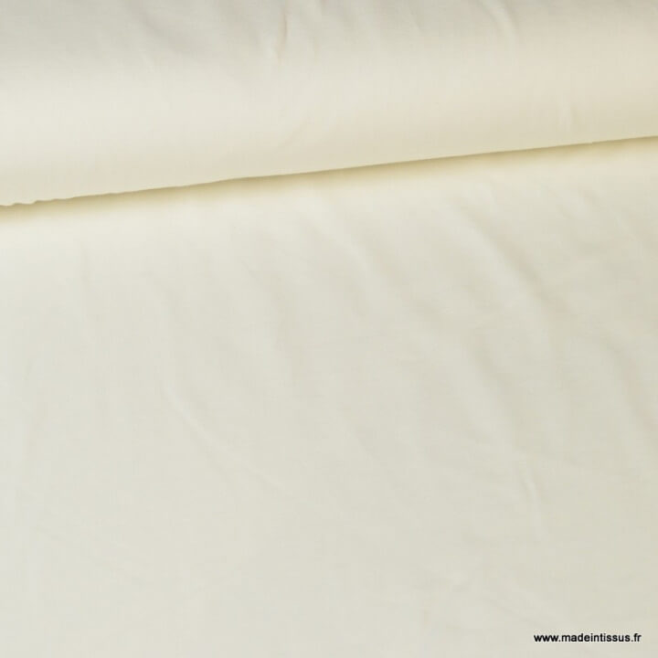 Tissu jersey Bio coloris Blanc - Label Gots & Oeko tex