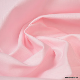 Tissu coton Enduit uni Rose Blush -  Oeko tex