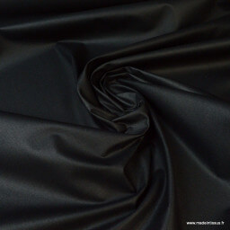 Tissu coton Enduit uni Noir -  Oeko tex