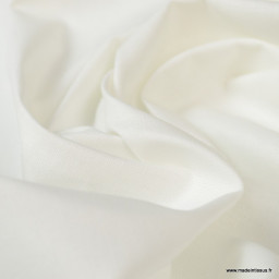 Tissu coton Enduit uni blanc -  Oeko tex