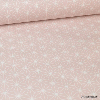 Tissu coton Enduit Casual Rose Blush -  Oeko tex