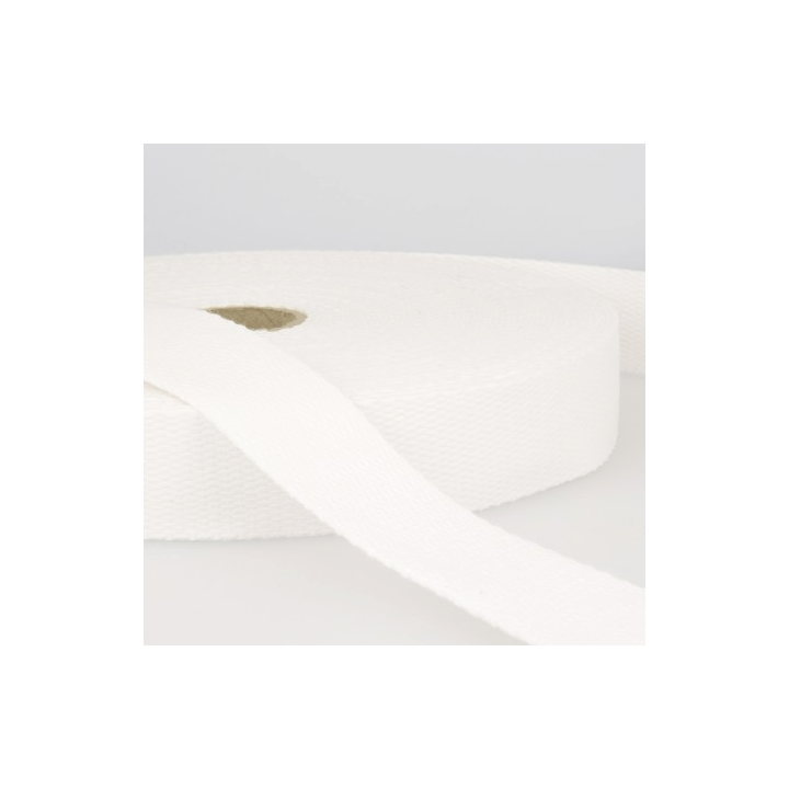 Sangle 30mm en coton pour sac coloris Blanc