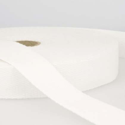 Sangle 30mm en coton pour sac coloris Blanc