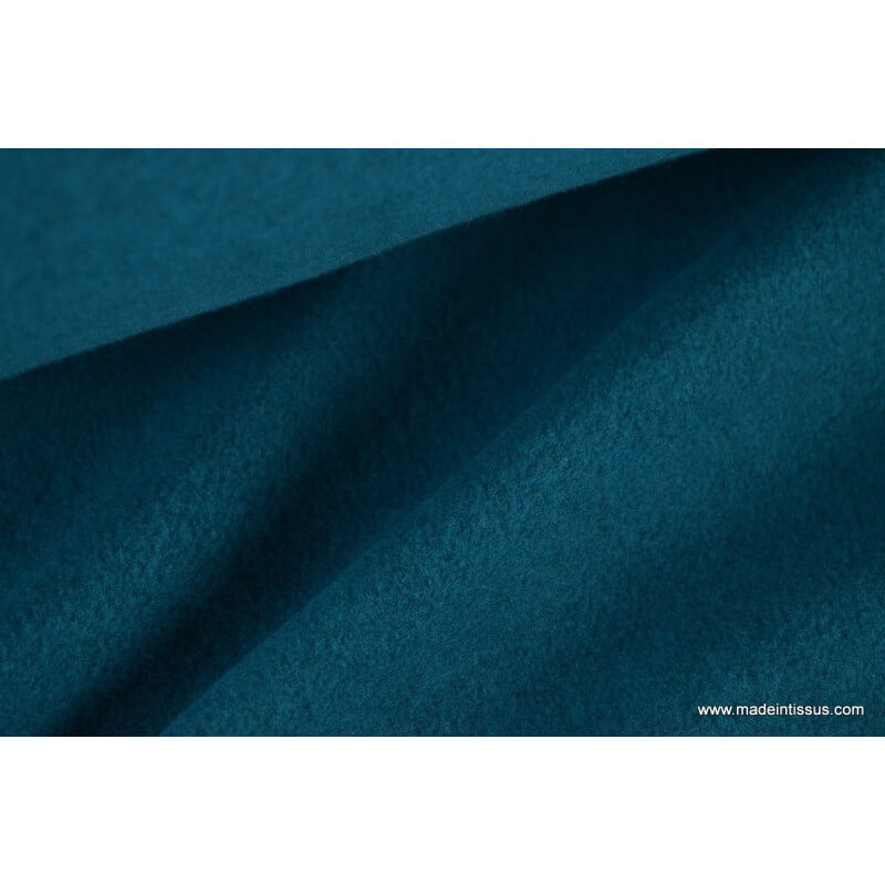 Polaire Tissu Polaire Fleece Chevron branches bleu vert