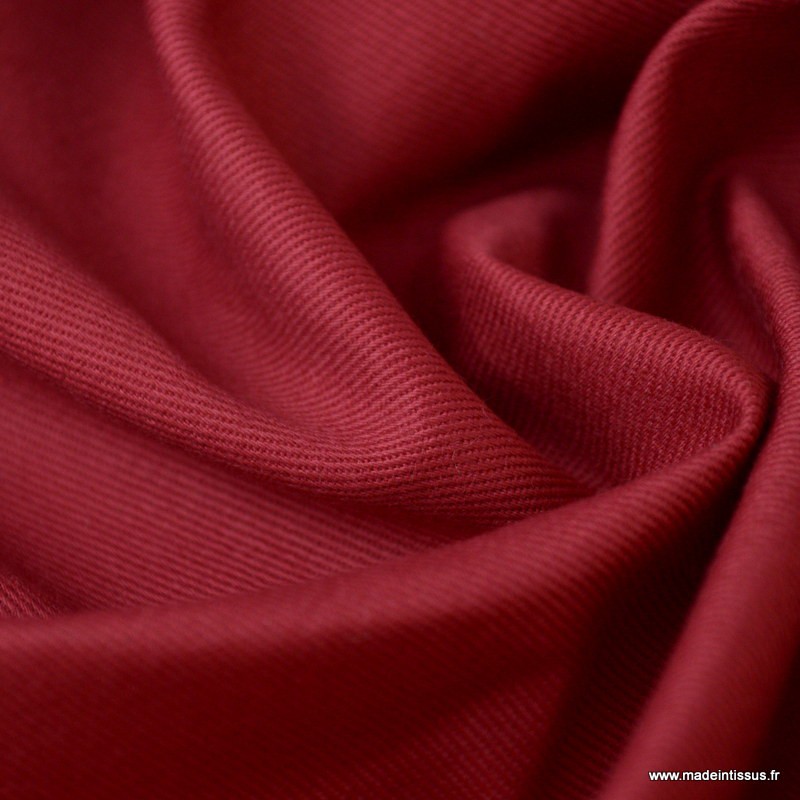 Ruban En Sergé Coton Bordeaux - 2 Mètres, 14 Mm De Large, Tissage Chevron Pour Couture Et Décoration