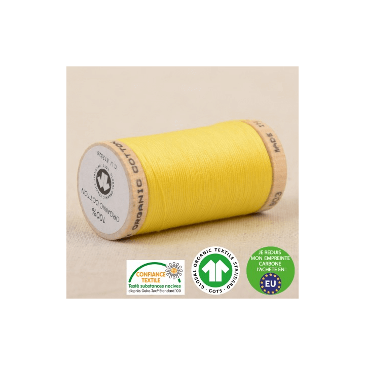 Fil à coudre Bio 100% coton - 275 m - jaune