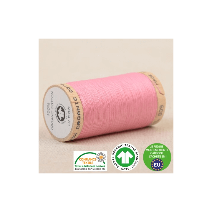 Fil à coudre Bio 100% coton - 275 m - Rose Layette