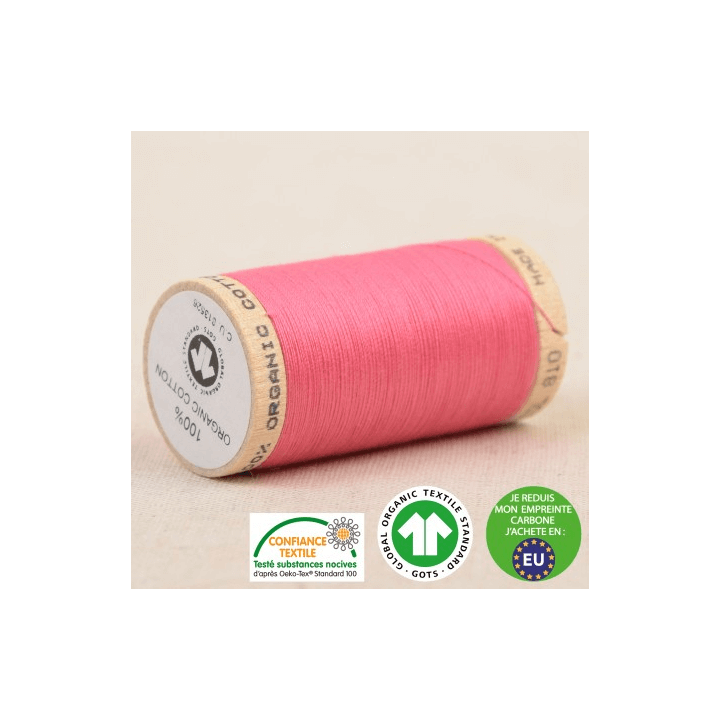 Fil à coudre Bio 100% coton - 275 m - Rose bonbon