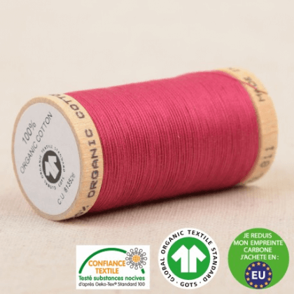 Fil à coudre Bio 100% coton - 275 m - Rose Fuchsia