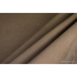 Tissu velours ras coton gris taupe pour confection pantalon x50cm