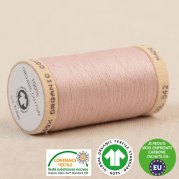 Fil à coudre Bio 100% coton - 275 m - Rose Poudre