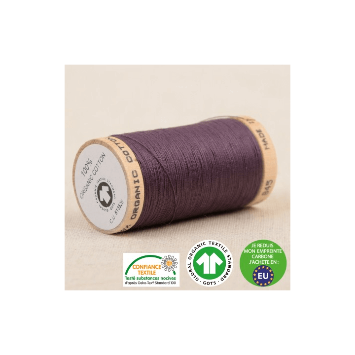 Fil à coudre Bio 100% coton - 275 m - Violet