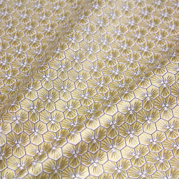 Tissu coton imprimé Riad or  - Oeko tex