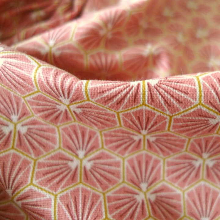 Tissu coton imprimé Riad Rose - Oeko tex