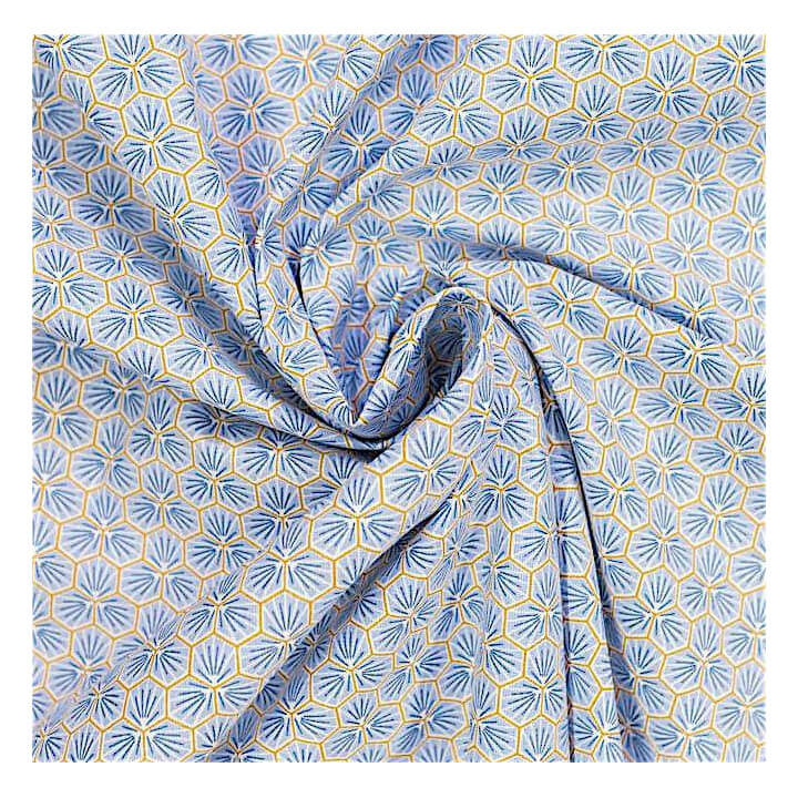 Tissu coton imprimé Riad Canard - Oeko tex