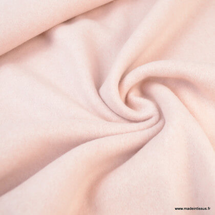 Tissu Polaire Bio en coton coloris Rose - Gots