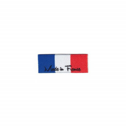 Etiquette tissée à coudre message "Made In France" 15 x 40mm