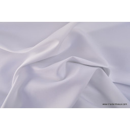 tissu Sergine polyester pour robe de mariée coloris blanc