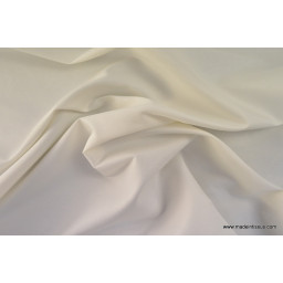 Tissu Sergine polyester pour robe de mariée coloris ivoire