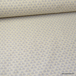 Tissu coton imprimé Riad Taupe - Oeko tex