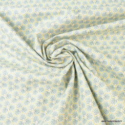 Tissu coton imprimé Riad Amande - Oeko tex