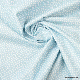 Tissu coton Motif Lipelo fond bleu Artic - Oeko tex