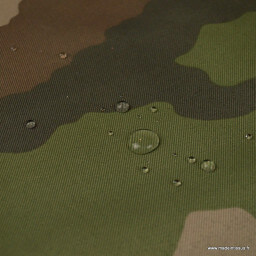 Tissu sergé polyester camouflage armée de terre