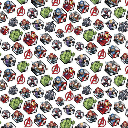 Tissu Cretonne coton Marvel Mania Avengers  - oeko tex